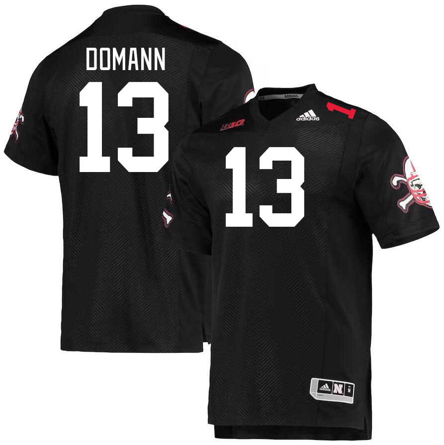 #13 JoJo Domann Nebraska Cornhuskers Jerseys Football Stitched-Black
